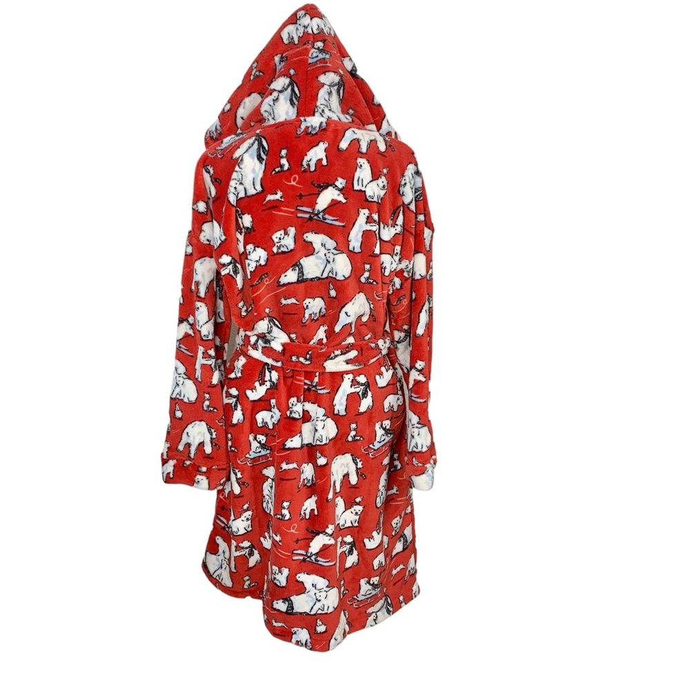 VERA BRADLEY Berry Merry Red Hooded Fleece Robe - Picture 4 of 9